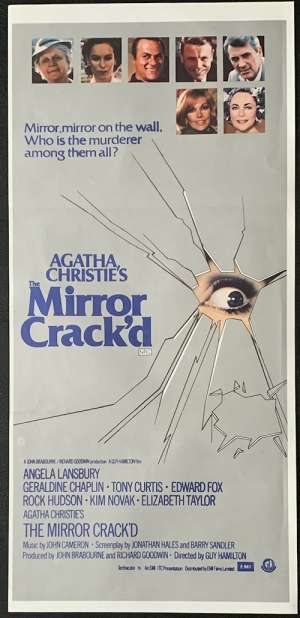 The Mirror Crack&#039;d Poster Original Daybill 1980 Angela Lansbury Agatha Christie