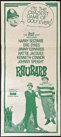 Rhubarb Poster Original Daybill Rare 1969 Eric Sykes Harry Secombe