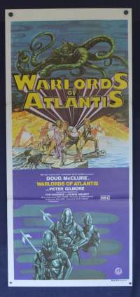 Warlords Of Atlantis Poster Original Daybill 1978 Doug McClure Peter Gilmore
