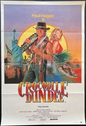 Crocodile Dundee 1986 One Sheet movie poster Country Of Origin Paul Hogan