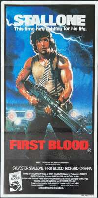 Rambo First Blood Poster Original Daybill 1982 Sylvester Stallone Drew Struzan Art