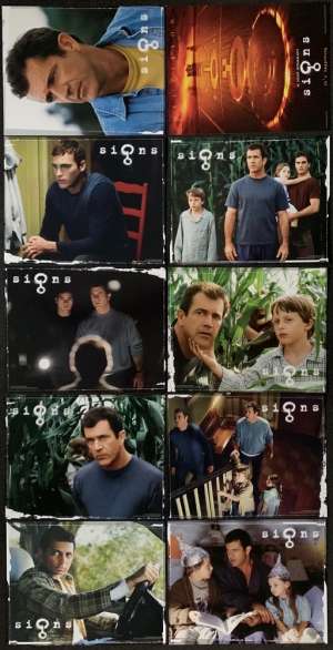 Signs Lobby Card Set Original 10 x USA 11&quot;x14&quot; Cards 2002 Mel Gibson