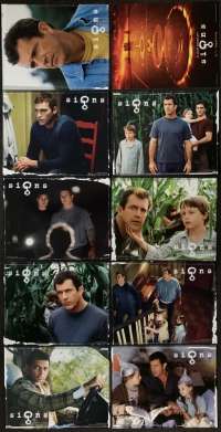 Signs Lobby Card Set Original 10 x USA 11"x14" Cards 2002 Mel Gibson