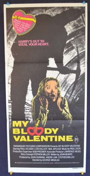 My Bloody Valentine movie poster George Mihalka Daybill