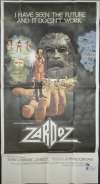 Zardoz 1974 Rare 3 sheet movie poster Original Sean Connery Charlotte Rampling