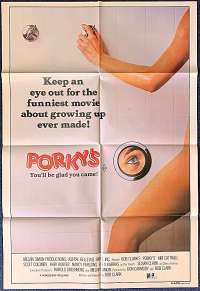 Porky&#039;s Poster Original One Sheet 1981 Kim Cattrall Dan Monahan