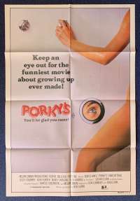 Porky's Poster Original One Sheet 1981 Kim Cattrall Dan Monahan