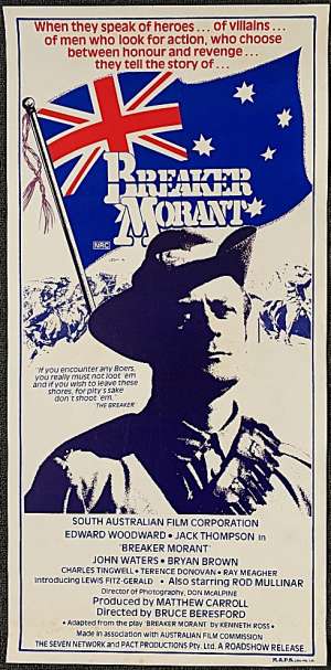 Breaker Morant Daybill Poster No Folds 1980 Rare Alternate Art Jack Thompson