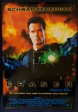 Eraser Poster Original One Sheet 1996 Best Art Schwarzenegger James Caan