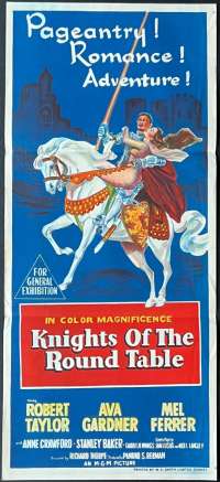 Knights Of the Round Table 1953 Daybill movie poster Robert Taylor King Arthur