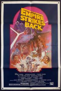 The Empire Strikes Back Poster Original USA One Sheet 1982 RI Star Wars