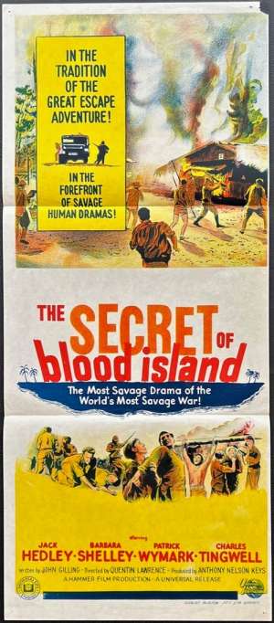 The Secret Of Blood Island Poster Original Daybill 1964 Jack Hedley Barbara Shelley