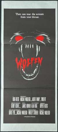 Wolfen 1981 Daybill movie poster Werewolf Best art Horror Albert Finney