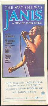 Janis Poster Daybill Original Rare 1975 Janis Jopiln Concert Documentary