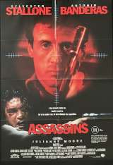 Assassins Poster Original One Sheet 1995 Sylvester Stallone Antonio Banderas