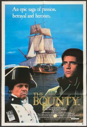 The Bounty Movie Poster Original One Sheet 1984 Mel Gibson Anthony Hopkins