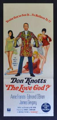 The Love God movie poster Daybill Don Knotts Edmond O'Brien Anne Francis