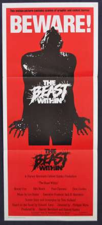 The Beast Within Poster Original Daybill 1982 Ronny Cox