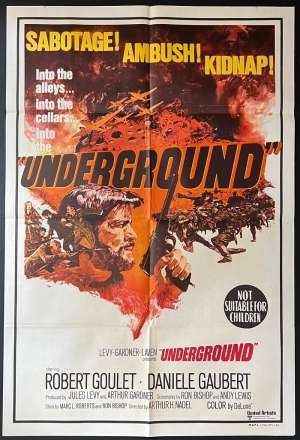 Underground Poster One Sheet Original Rare 1970 Robert Goulet War