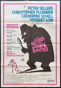 The Return Of The Pink Panther Poster Original One Sheet 1975 Peter Sellers