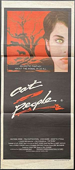 Cat People Movie Poster Original Daybill 1982 Nastassja Kinski David Bowie