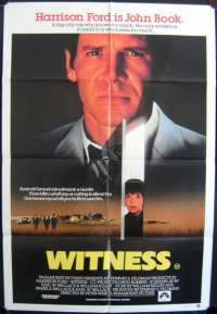Witness Poster One Sheet Original 1985 Harrison Ford Kelly McGillis