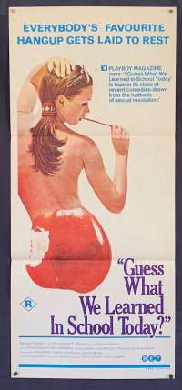Guess What We Learned In School Today Poster Original Daybill 1970 Sexploitation