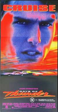 Days Of Thunder Poster Original Daybill 1990 Tom Cruise NASCAR racer