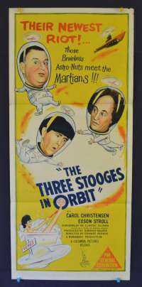 Three Stooges In Orbit 1962 Moe Howard Larry Fine Curly-Joe Daybill poster