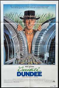 Crocodile Dundee Poster One Sheet USA Original 1986 Paul Hogan