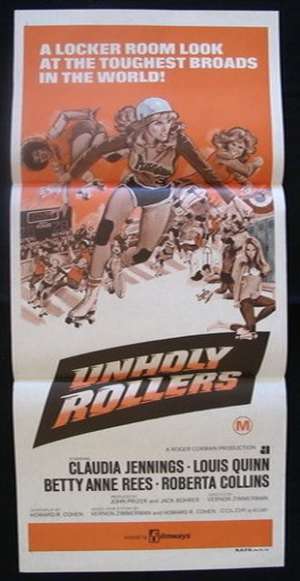 Unholy Rollers Poster Original Daybill 1972 Claudia Jennings