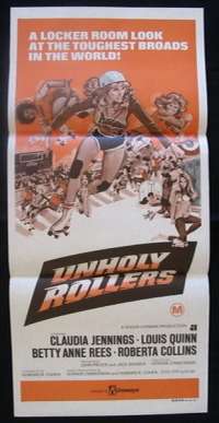 Unholy Rollers Poster Original Daybill 1972 Claudia Jennings