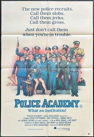 Police Academy Movie Poster Original One Sheet 1984 Steve Guttenberg Struzan Art