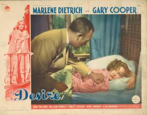 Desire Lobby Card 3 USA 11x14 Rare Original 1936 Marlene Dietrich