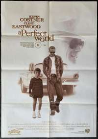 A Perfect World Poster Original One Sheet 1993 Clint Eastwood Kevin Costner