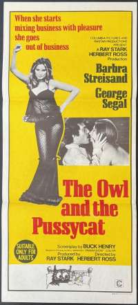 The Owl And The Pussycat Poster Daybill Original 1970 Streisand