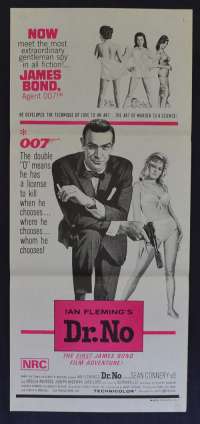 Dr. No Daybill Poster Original 1970&#039;s Re-Issue Sean Connery James Bond