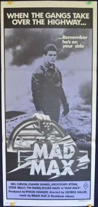 Mad Max Movie Poster Original Daybill 1979 FIRST printing Mel Gibson