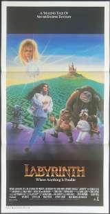 Labyrinth Daybill Poster Original 1986 Jennifer Connelly David Bowie Jim Henson