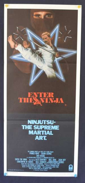 Enter The Ninja 1981 Daybill Movie poster Franco Nero Sho Kosugi