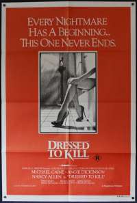 Dressed To Kill Poster Original One Sheet 1980 Michael Caine Brian De Palma