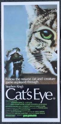 Cat&#039;s Eye Poster Original Daybill 1985 Drew Barrymore Stephen King