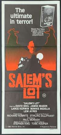 Salem&#039;s Lot 1979 Daybill Movie poster David Soul Tobe Hooper