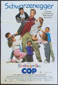 Kindergarten Cop Poster Original One Sheet 1990 Arnold Schwarzenegger