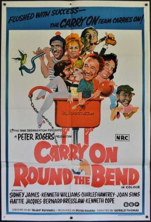 Carry On Round The Bend Poster Original One Sheet 1971 Sid James Kenneth Williams