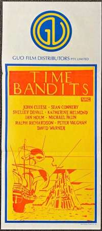 Time Bandits Poster Original Daybill Duo Tone Art 1981 John Cleese Michael Palin