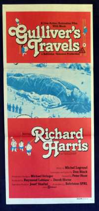 Gulliver's Travels Movie Poster Daybill Richard Harris Jonathan Swift