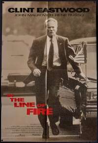 In The Line Of Fire Poster Original One Sheet 1993 Clint Eastwood CIA Agent
