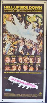 The Poseidon Adventure Poster Original Daybill 1972 Gene Hackman Ernest Borgnine