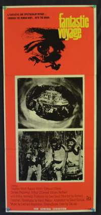 Fantastic Voyage Stephen Boyd Raquel Welch Daybill movie poster